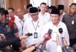 Prabowo Subianto bersama Ketum LDII KH Chriswanto Santoso saat sesi wawancara di Rakernas LDII 2023