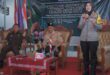 Kapolres Bantul AKBP Novita Eka Sari saat membawakan materi Kejahatan Siber di Kemah Santri 2025