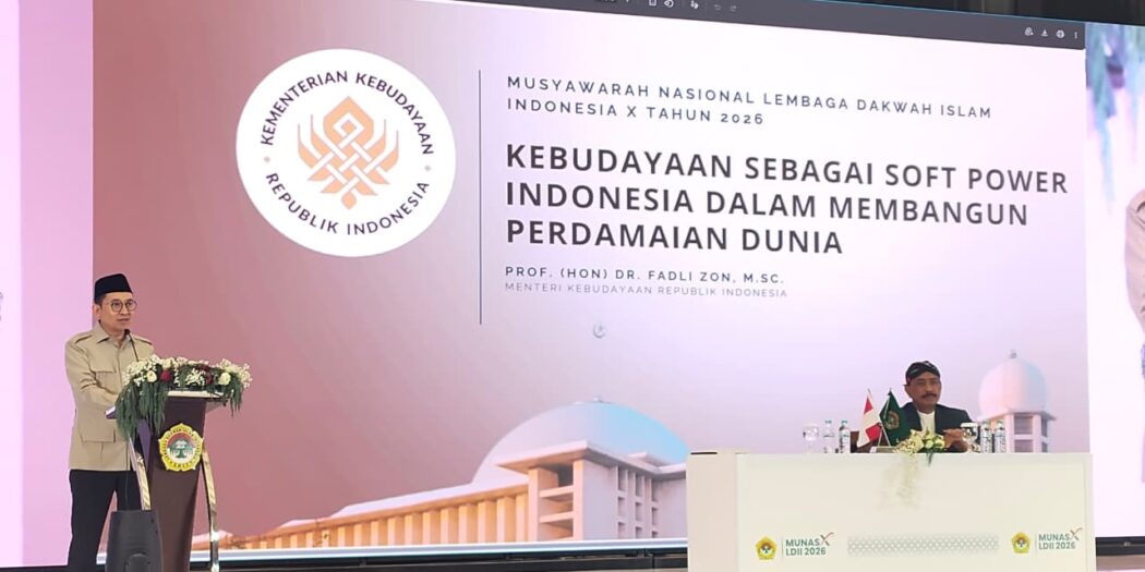 Menteri Kebudayaan RI Fadli Zon saat memaparkan Materi pada Munas X LDII 2026