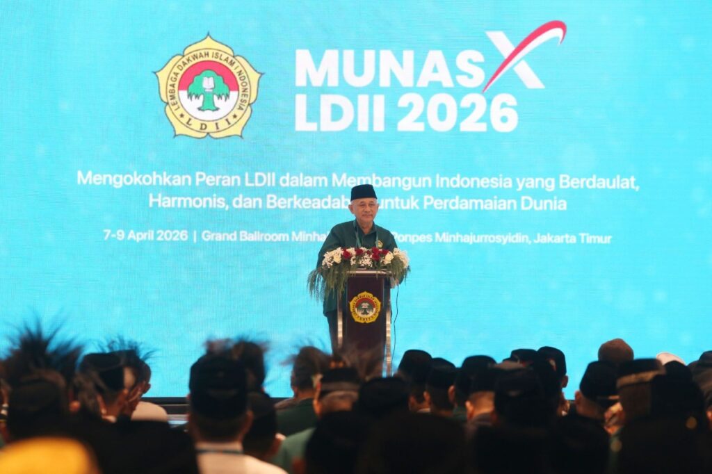 Ketua Umum DPP LDII KH Chriswanto Santoso memberikan sambutan dan Pembukaan pada hari Pertama Munas X LDII