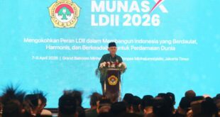 Ketua Umum DPP LDII KH Chriswanto Santoso memberikan sambutan dan Pembukaan pada hari Pertama Munas X LDII