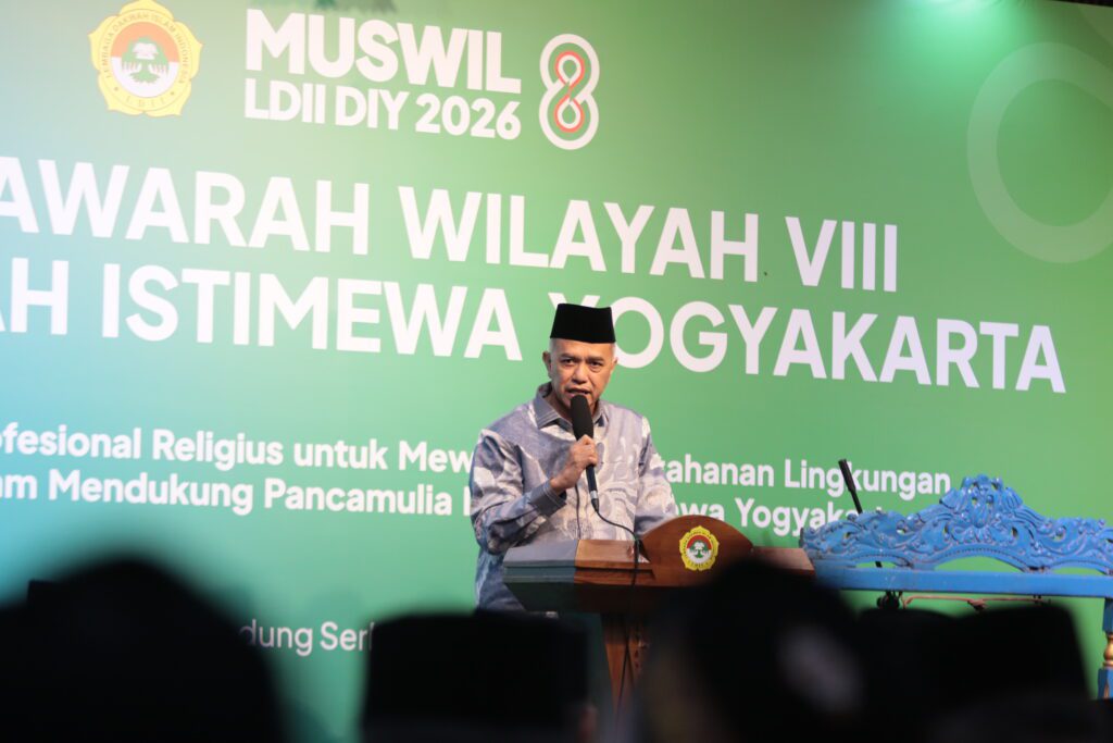 Wakil Ketua Komisi VIII DPR RI, Singgih Januratmoko memberikan Sambutan pada Muswil ke VIII LDII DIY (dok/lines)